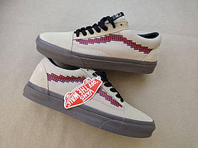 СКИДКА 41 р Vans Old Skool x Nintendo Game Over Light Brown кеды женские кроссовки БЕЖЕВЫЕ на темной подошве, фото 2