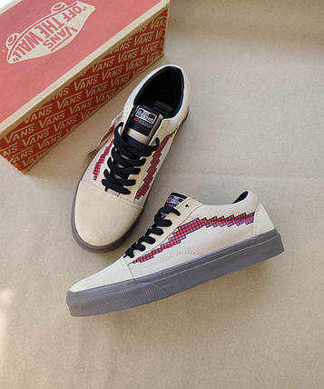 СКИДКА 41 р Vans Old Skool x Nintendo Game Over Light Brown кеды женские кроссовки БЕЖЕВЫЕ на темной подошве, фото 1