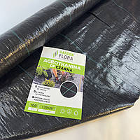 Агротканина Garden Flora Чорна 100 г/м² 1.70м × 25м Щільна садова агротканина