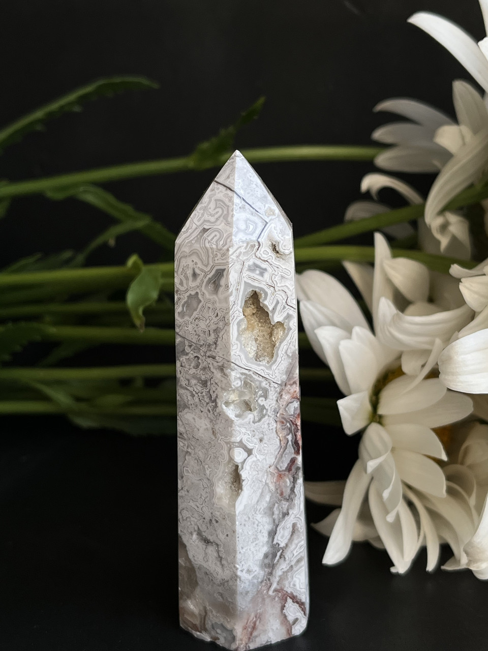 Натуральний агат обеліск з агату крейзі агат «олівець" з агату натурального ., фото 1