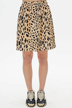 Спідниця міні леопард бежевий