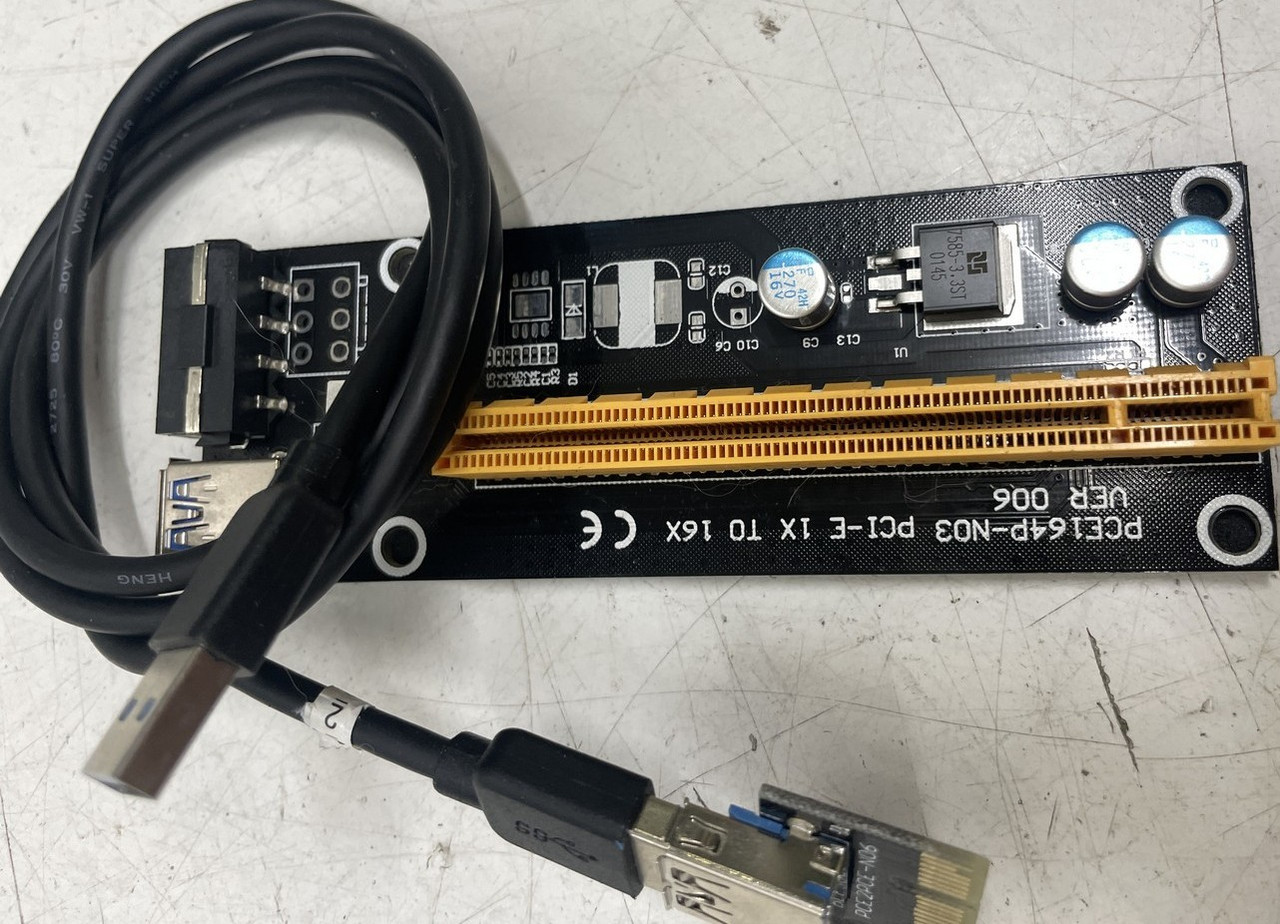 Райзер для Майнінгу PCI-E 1x to 16x, фото 1