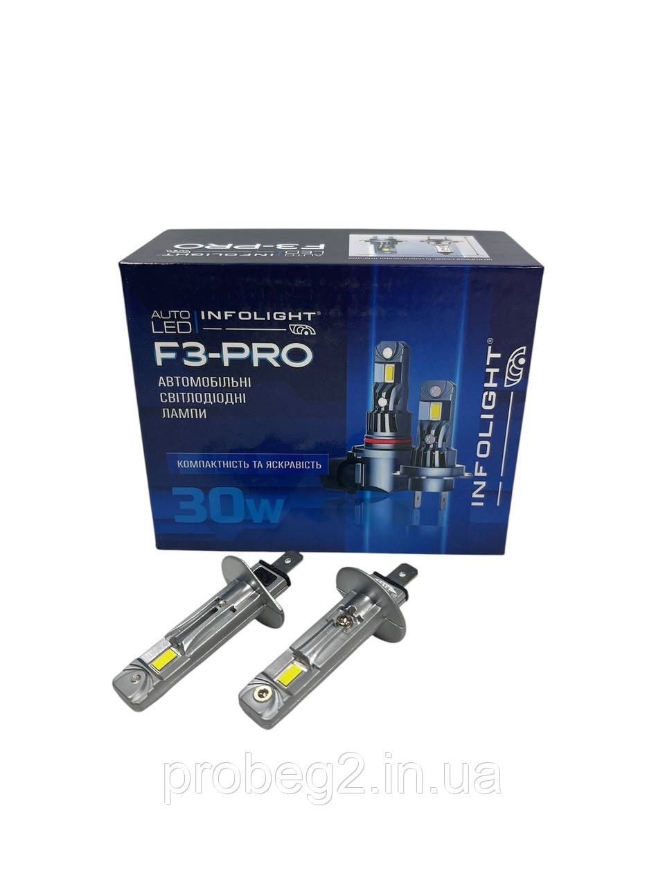 Комплект світлодіодних ламп h1 30W 5600lm 6000K Infolight F3-Pro 12V