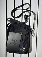 Мужская сумка мессенджер Arcteryx черная Барсетка через плечо Арктерикс (B)