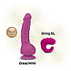 Вібратор реалістичний на присосці Greal Mini Gvibe, фіолетовий, 18 х 3 см, фото 4