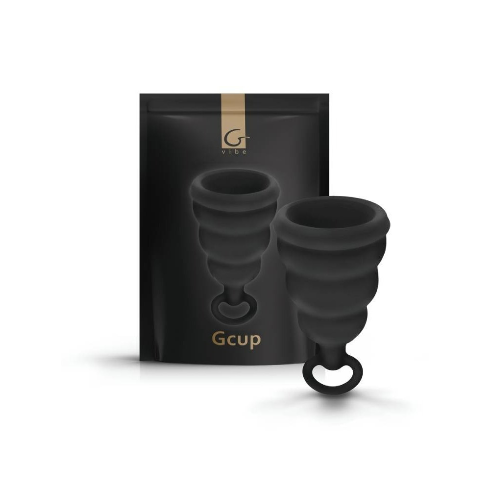 Менструальна чаша Gcup Gvibe, S, чорна, 6 х 3.5 см, фото 1