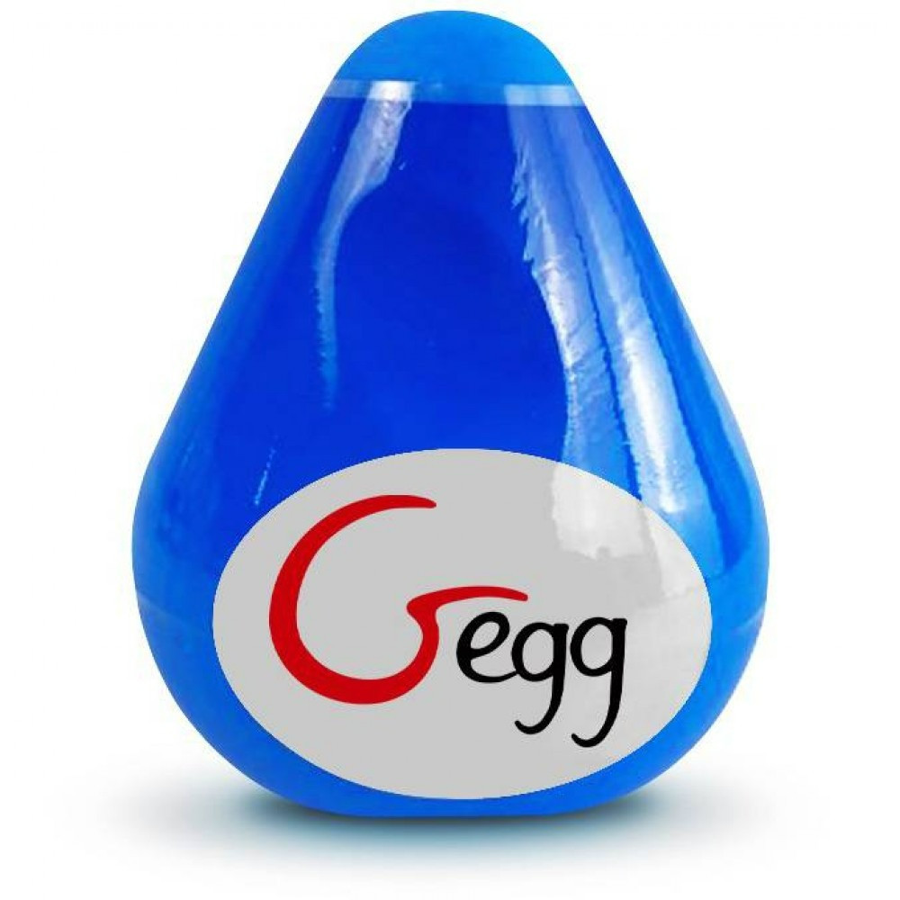 Мастурбатор багаторазове яйце NEW! Gvibe Gegg, синій (при покупці 3 од., тестер за 1 грн), фото 1