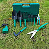 Набір садових інструментів 10 в 1 для саду городу в кейсі, фото 7