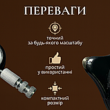 Курвиметр для креслення, курвіметр для карт, кишеньковий кульвиметр Hechpro (COMP23), фото 7