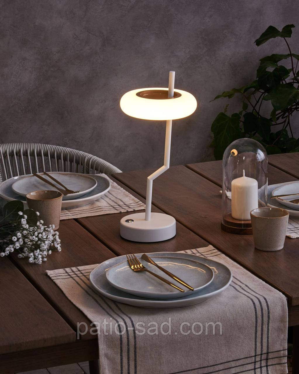 Бездротова лампа з димером ALVIELA металева, біла, фото 1