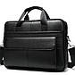 Шкіряна чоловіча сумка для ноутбука і документів чорна Tiding Bag 143412, фото 3