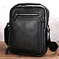 Чоловіча сумка-барсетка через плече шкіряна чорна з ручкою Tiding Bag M32432, фото 2