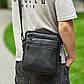 Шкіряна чоловіча сумка через плече чорна Tiding Bag MN-284334, фото 9