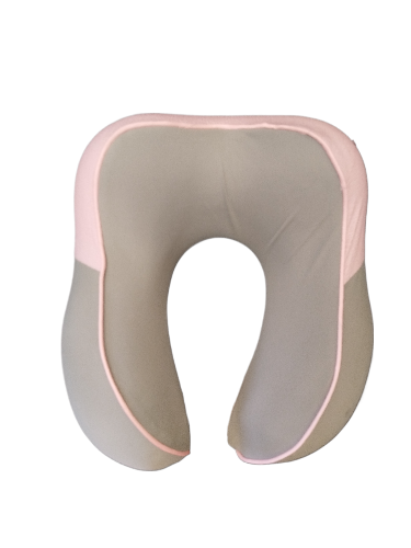 Подушка-рогалик для подорожей 30×24×14×10 см, латексна піна, знімний чохол з мікрофібри