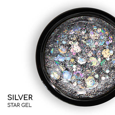 Стар гель Nice for you Star gel №01 Срібло 5 г