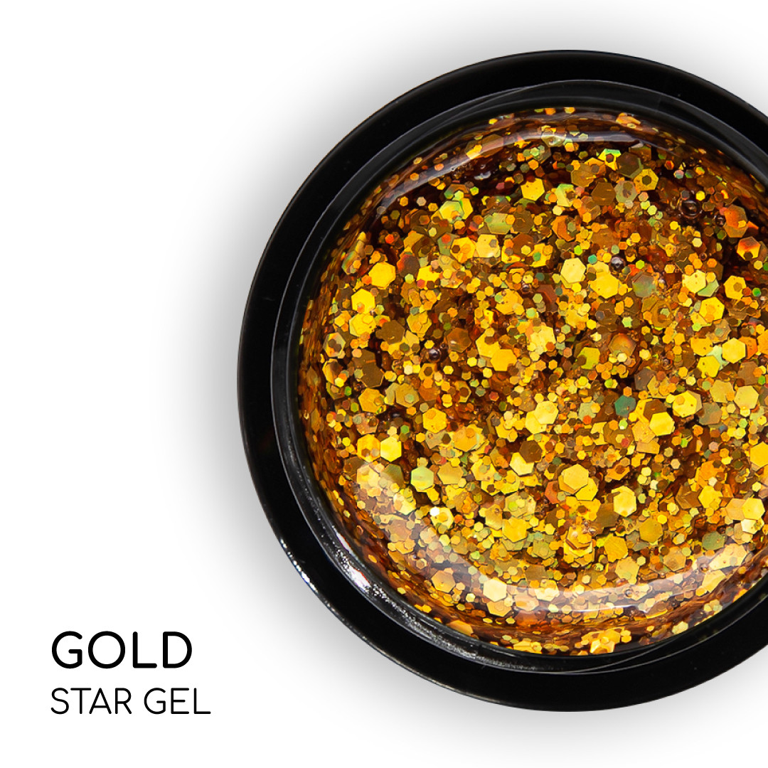 Стар гель Nice for you Star gel №02 Золотистий 5 г, фото 1