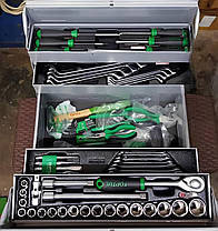 Набір інструментів 65 од 1/2" переносний ящик з інструментом 5 секцій TOPTUL GCAZ0003, фото 5