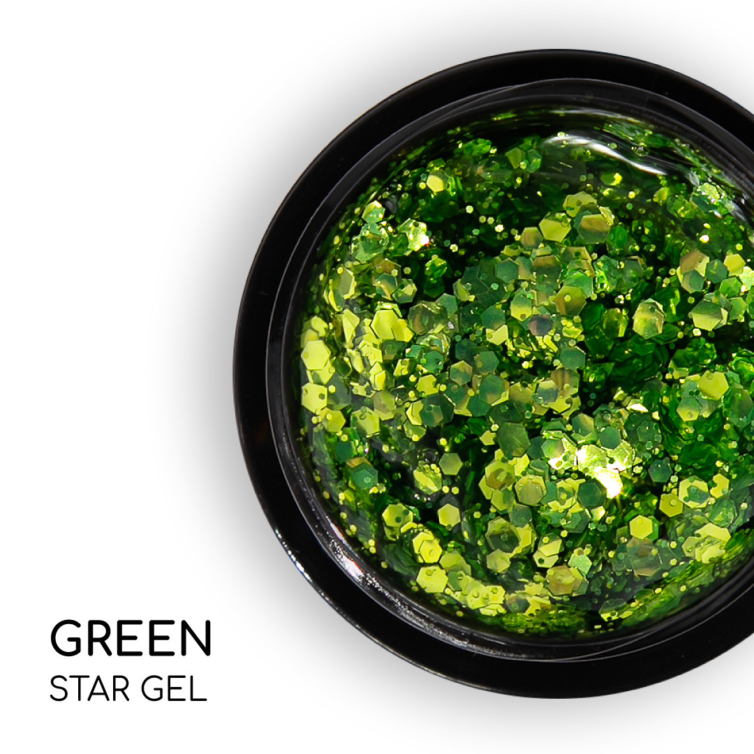 Стар гель Nice for you Star gel №09 Салатовий 5 г, фото 1