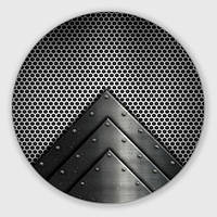 Значек на булавке Броня металлическая (58 мм)