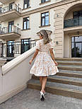 Літнє плаття міді з короткими рукавами та поясом із воланом на спідниці (р. 42-52) 2036061, фото 9