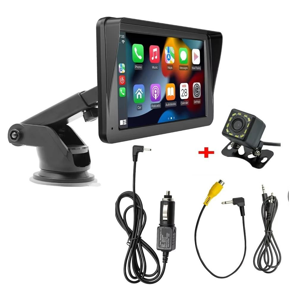 Автомобільний мультимедійний МР5-навігатор 7’’ з CarPlay / Android Auto та камерою заднього виду на присосці