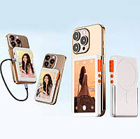 Магнітний екран RK-X40F HD для селфі для задньої камери зі звуком для iPhone 16, 15, 14 Pro Max, Android, Xiaomi 14 Ultra