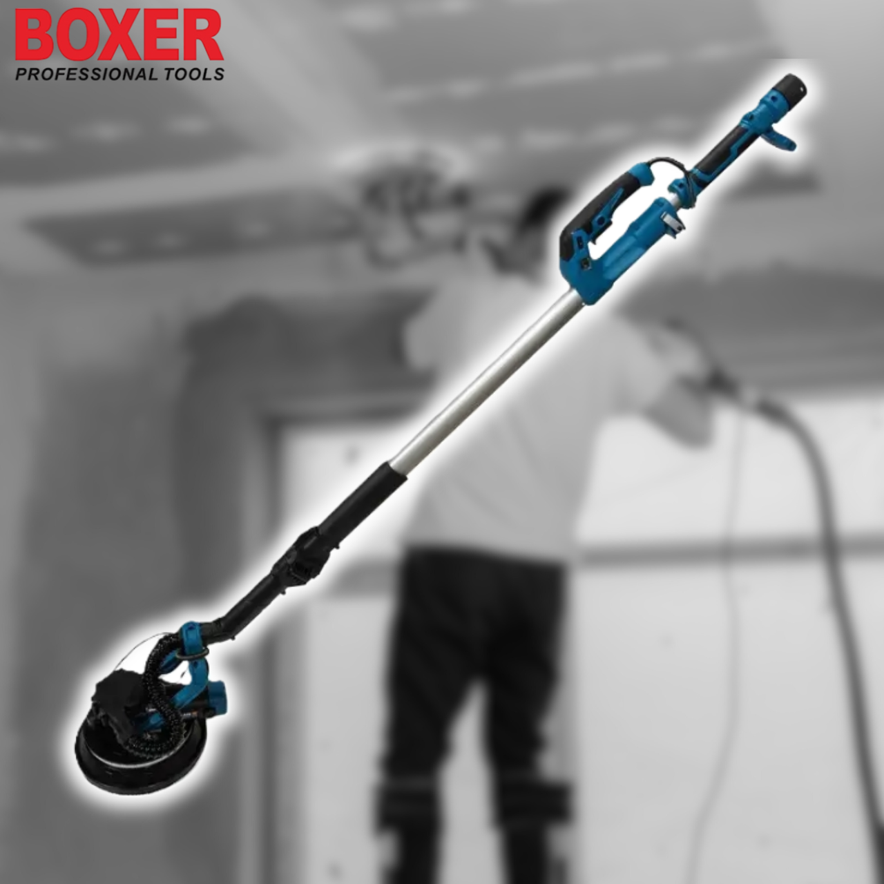 Шліфмашина для стель і стін з LED-підсвіткою BOXER BX-700 2200 Вт, 230 В, 1700 об/хв
