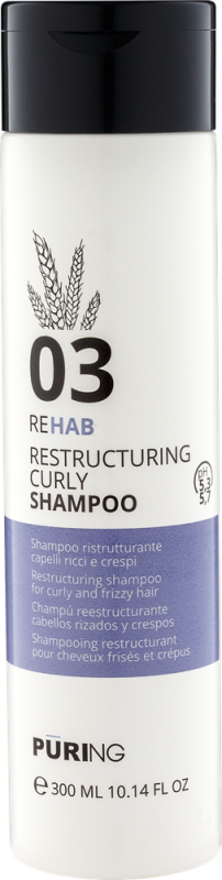 03 REHAB Реструктурувальний шампунь для виткого волосся 300мл, фото 1