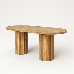 Овальний стіл для кухні "Оскар" 140х80 см з масиву Ясена