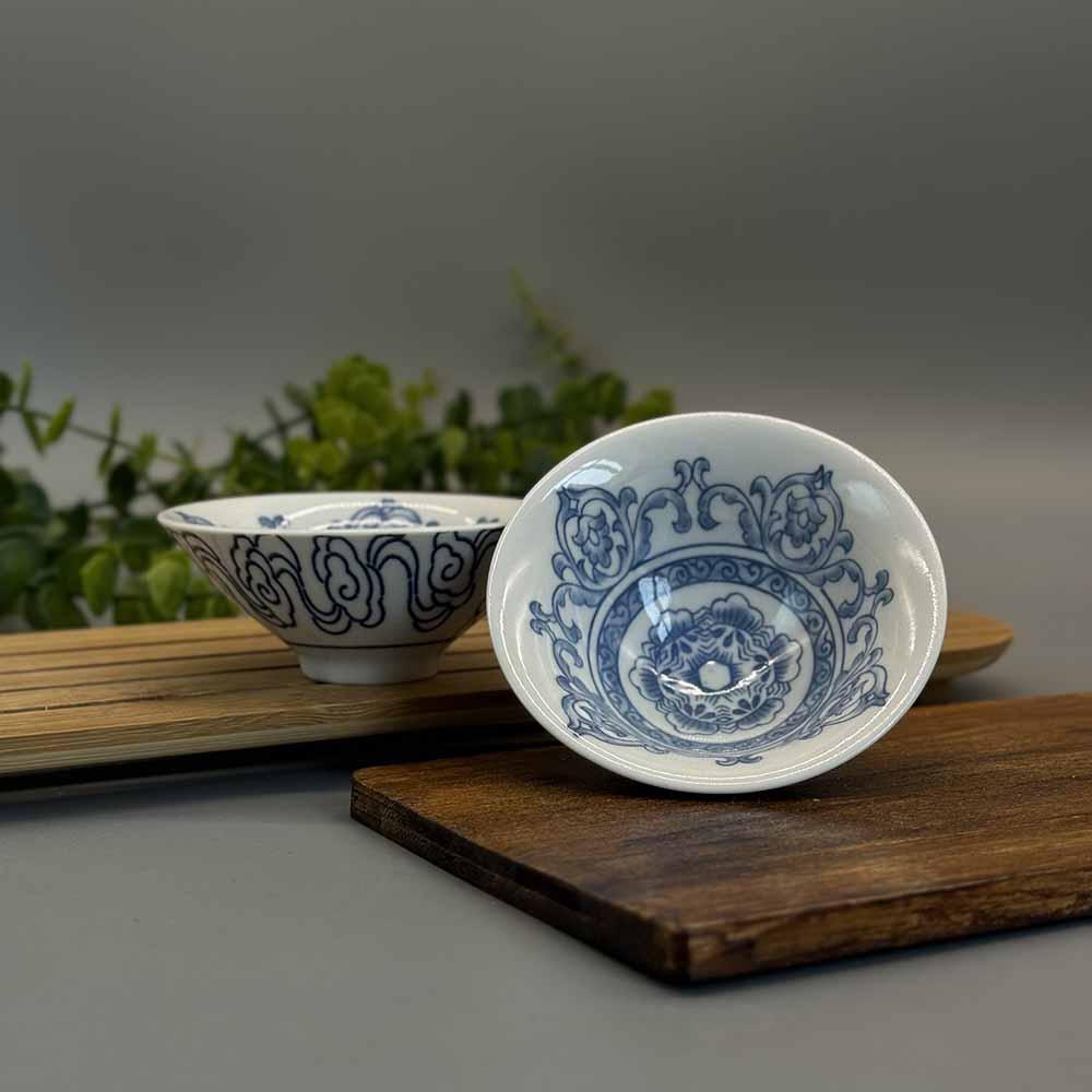 Порцелянова піала для чаю Квіткова мандала (1шт, 70мл), фото 1