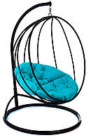 Крісло-кокон з опорою 180 см 150 кг Блакитне