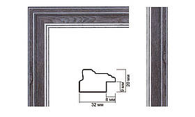 Пластиковий багет для рам AM3220-1117-11-1