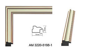 Пластиковий багет для рам AM3220-5198-1