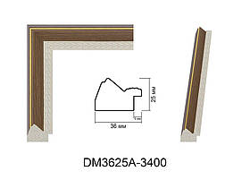 Пластиковий багет для рам DM3625A-3400