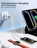 Мережевий зарядний пристрій Aioneus 40 Вт з 4 портами ( 2шт) USB і USB-C швидкий зарядний пристрій білий, фото 5