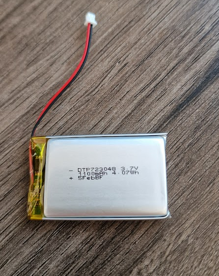 Акумулятор літій полімерний li-ро 3,7 В 1100 мА·год No1430