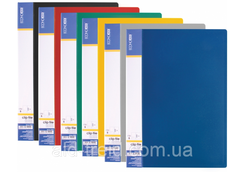 Папка А4 з боковим притиском Economix E31202, фото 1