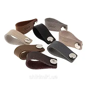 Бірка шкіряна "Made in Ukraine" на гвинтах, колір Червоний