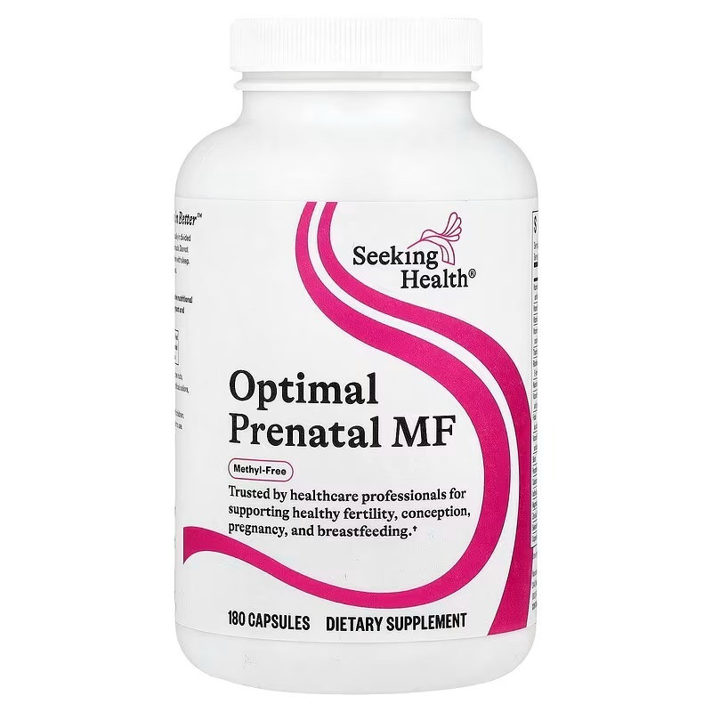 Seeking Health Optimal Prenatal MF / Комплекс вітамінів для вагітних без метилів 180 капсул