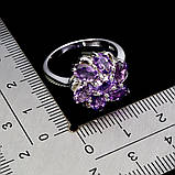 Каблучка. Натуральний аметист. Срібло 925., фото 3