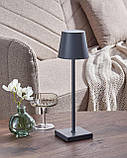Лампа настільна з димером, метал, темно-сірий BACEIRO, фото 10
