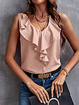 Майка жіноча вільного фасону з воланом і вирізом на грудях (р. 42-52) 2171300, фото 3