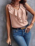 Майка жіноча вільного фасону з воланом і вирізом на грудях (р. 42-52) 2171300, фото 7