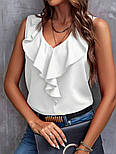Майка жіноча вільного фасону з воланом і вирізом на грудях (р. 42-52) 2171300, фото 4