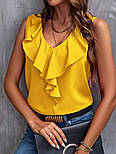 Майка жіноча вільного фасону з воланом і вирізом на грудях (р. 42-52) 2171300, фото 8