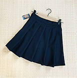 Дитяча спідниця шкільна в складки, темно синя. Шкільна форма., фото 2