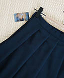 Дитяча спідниця шкільна в складки, темно синя. Шкільна форма., фото 3