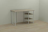 Комп'ютерний стіл Ferrum-decor Кевін 75x140x60 білий ДСП Дуб Сонома 32мм (FRD-101265)