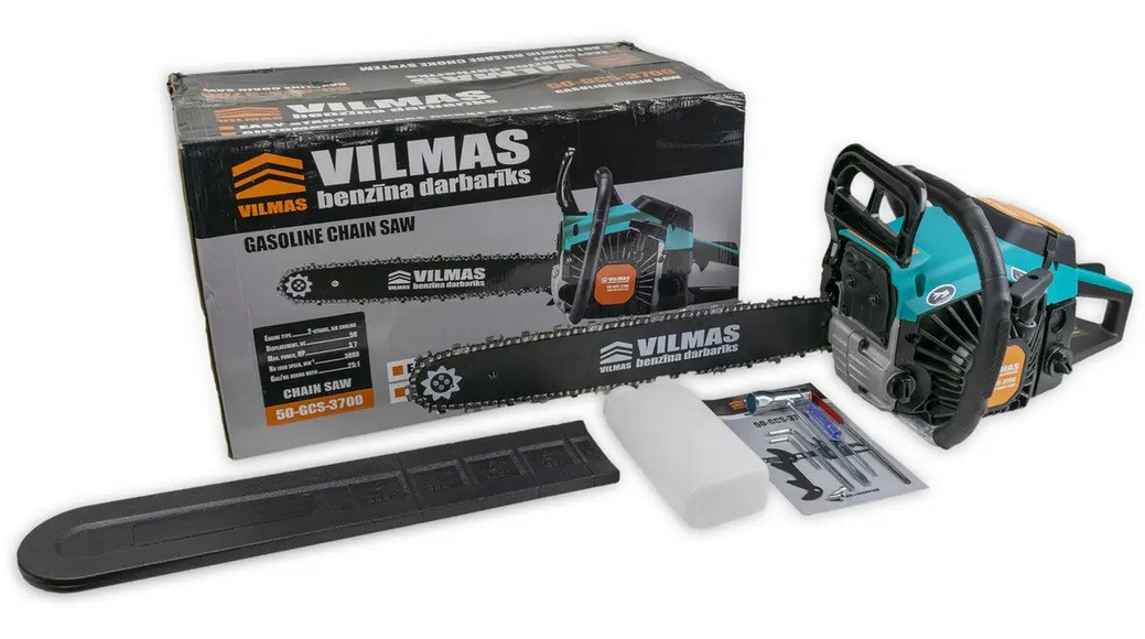 Бензопила VILMAS 50-GCS-3700 (1 шина, 1 ланцюг, двигун 50 см куб), фото 1