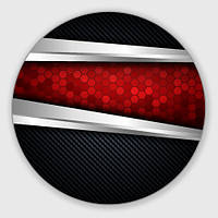 Значек на булавке Красные соты металлические (58 мм)